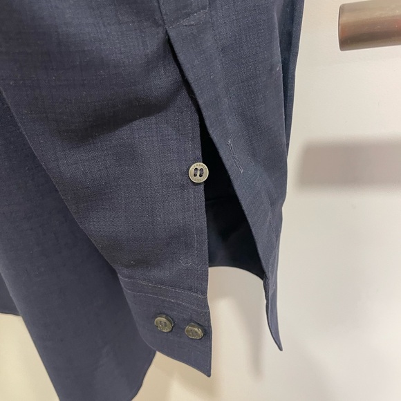 Versace Men's Dark Blue Dress Shirt - Picture 5 of 6